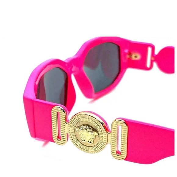 VERSACE EUC Medusa Biggie Square Sunglasses Authentic Pink Gold main image 9